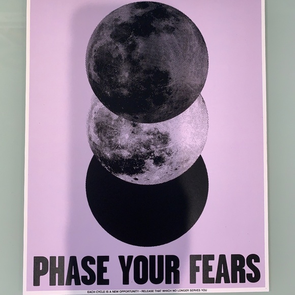 "PHASE YOUR FEARS" Moon Print (8x10in) - Picture 1 of 3